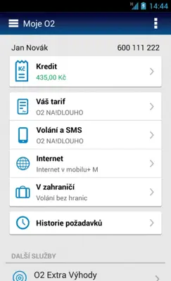 Moje O2 android App screenshot 10