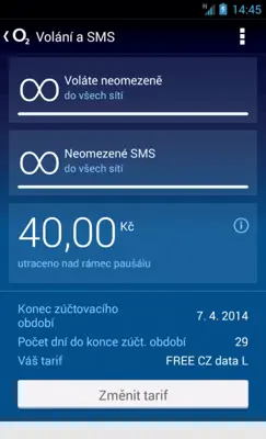 Moje O2 android App screenshot 7