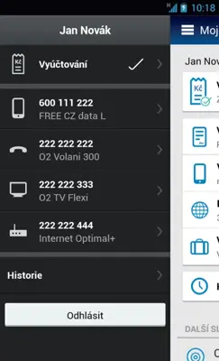 Moje O2 android App screenshot 8